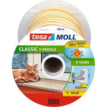 tesamoll® - Gumové tesnenie, biele, na okná a dvere, E profil, bubon 100 m (55701-00100-00)