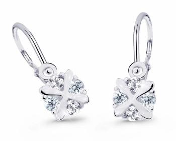Cutie Jewellery Detské náušnice z bieleho zlata C2153-10-X-2 biela