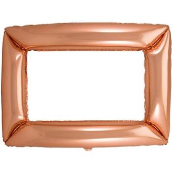 Fóliový balonek - selfie rámeček - fotokoutek - rose gold - 85 x 60 cm (8714572618106)