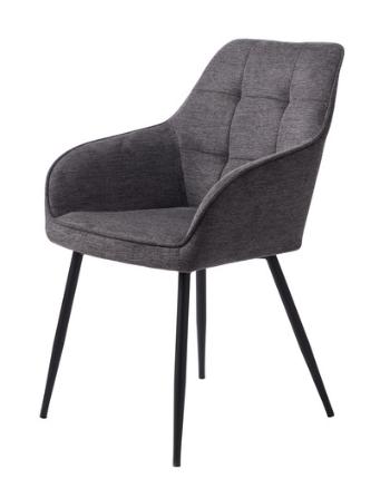 Jedálenská stolička Unique Furniture NOLAN sivá látka 50800001