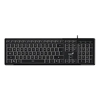 Genius SlimStar 820 31310055403, klávesnice CZ/SK, slim typ drátová (USB), černá, Podsvícená