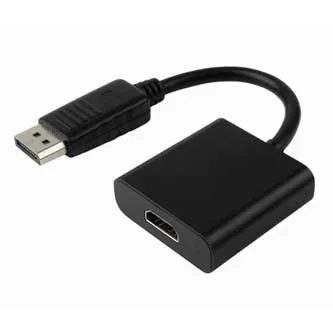 Video redukcia, DisplayPort samec - HDMI samice, HDMI 1.3 - Standard, čierna, Logo blister, DOPRODEJ