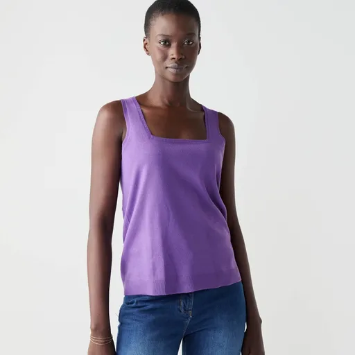 Úpletový top so štvorcovým výstrihom