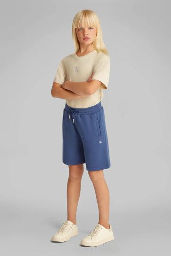 Detské krátke nohavice Calvin Klein Jeans tmavomodrá farba, jednofarebné, IU0IU00704