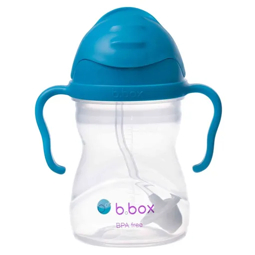 B.BOX Hrnček so slamkou kobaltovo modrý 6m+ 240 ml