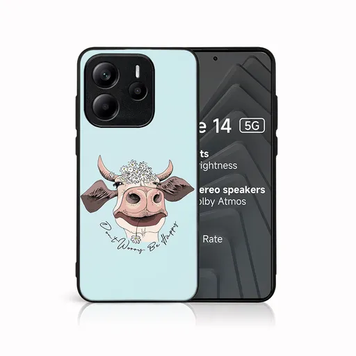 MY ART Ochranný kryt pre Xiaomi Redmi Note 14 5G HAPPY COW (181)