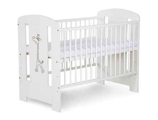 KLUPS Postieľka SAFARI drevená, 120 x 60 biela