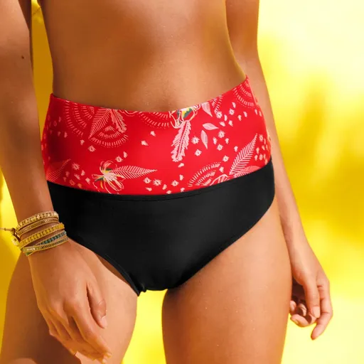 Plavkové slipové nohavičky Asopos, ohrnovací pás s potlačou