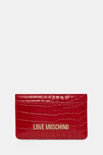 Puzdro na karty Love Moschino červená farba, JC5640PP0L