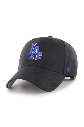 Čiapka 47 brand MLB Los Angeles Dodgers čierna farba, s nášivkou, B-MVP12WBV-BKR