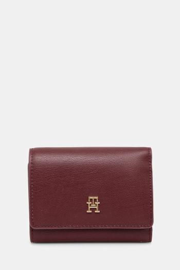 Peňaženka Tommy Hilfiger dámska, bordová farba, AW0AW17737