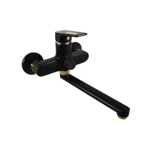 RAV SLEZÁK Colorado vaňová batéria s otočným ramienkom 150 mm černá matná/zlato CO353.5CMATZ