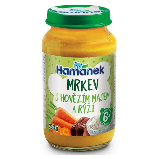 HAMÁNEK Mrkva s hovädzím mäsom a ryžou 230 g