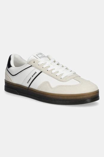 Kožené tenisky Tommy Jeans THE GREENWICH LEATHER biela farba, EM0EM01524