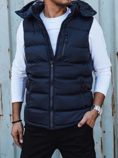 Pánska modrá prešívaná vesta Dstreet TX4780,skl.4