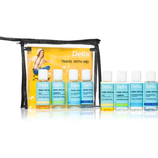 Delia Cosmetics Travel with me cestovná sada na tvár, telo a vlasy
