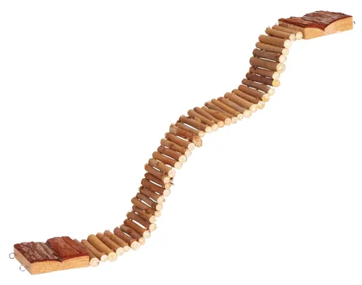 TRIXIE Drevený visutý most pre malé hlodavce 55x7cm