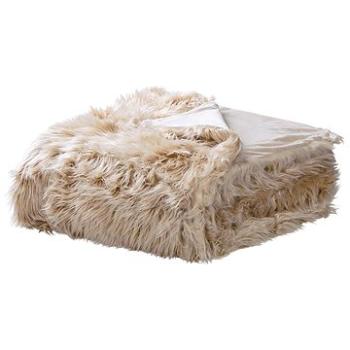 Prikrývka na posteľ 200 × 220 cm svetlo hnedá DELICE, 267000 (beliani_267000)