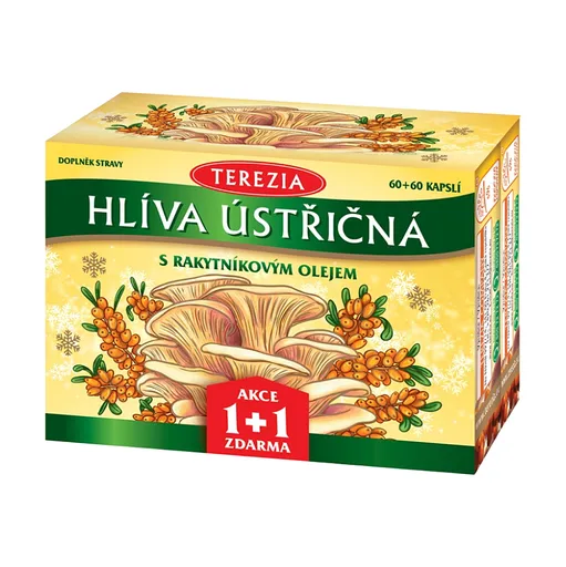 TEREZIA Hliva ustricová s rakytníkovým olejom 60 + 60 kapsúl