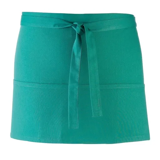 Premier Workwear Krátka čašnícka zástera s vreckami - Emerald