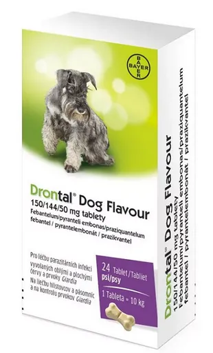 Drontal Dog flavour tablety na odčervenie psov 6x4tbl (24tbl)