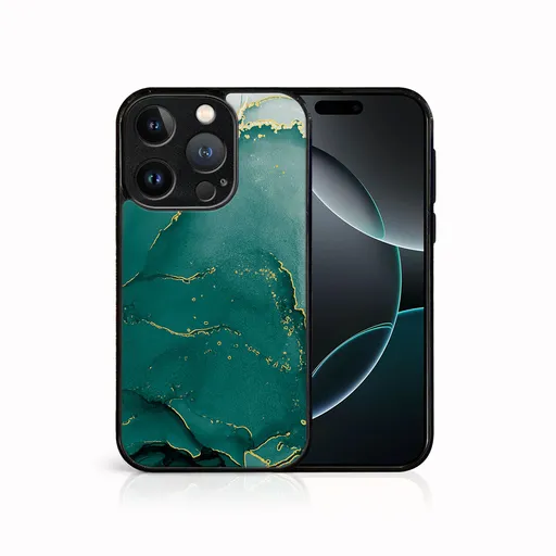 MY ART Ochranný kryt pre Apple iPhone 16 Pro GREEN MARBLE (145)