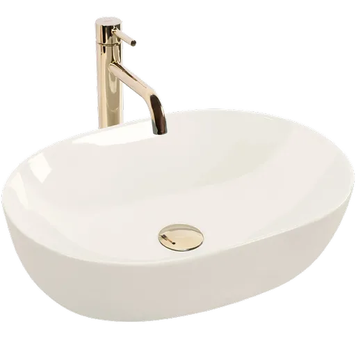 REA - Umývadlo na dosku LISA ECRU SHINY REA-U4591