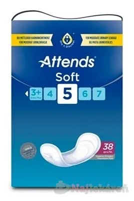 ATTENDS Soft 5 vkladacie plienky, savosť 1100ml, 38ks