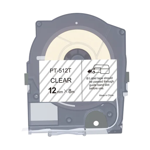 Max LM-512T, 12mm x 8m, priehľadná kompatibilná páska