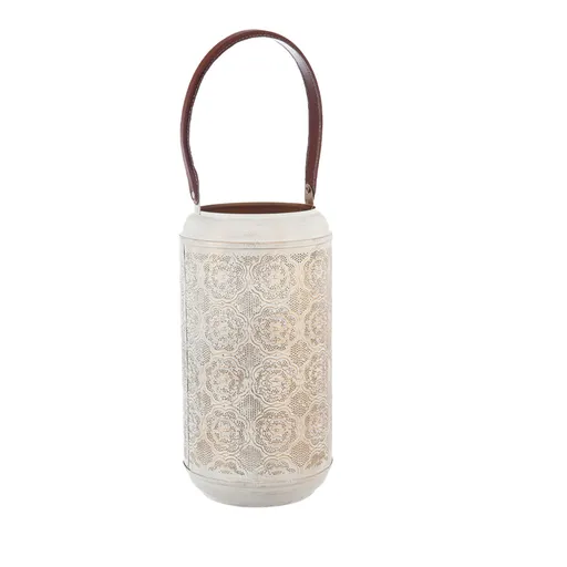 InDecor Kovový svícen Mandala béžová, 23 x 23 x 42cm, L