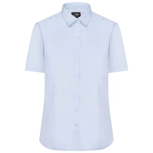 James & Nicholson (Daiber) Dámska košeľa s krátkym rukávom JN679 - Svetlomodrá | 2XL