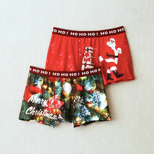 Súprava 2 boxeriek s vianočným motívom