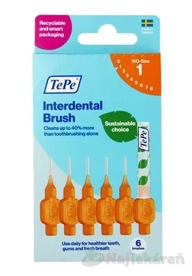 TePe Original bioplastové medzizubné kefky 0,45 mm 6 ks krabička