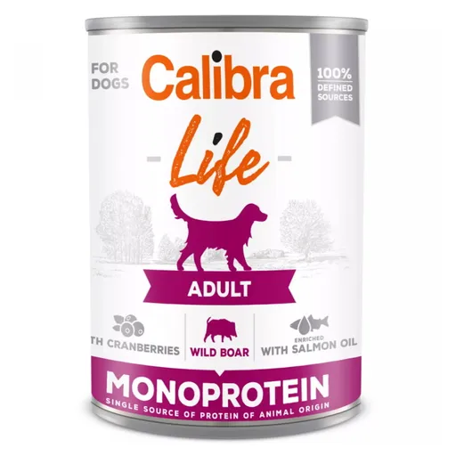 CALIBRA Life konzerva Adult Wild boar with cranberries pre psov 400 g