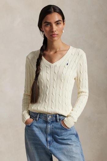 Bavlnený sveter Polo Ralph Lauren biela farba, ľahký, 211891641