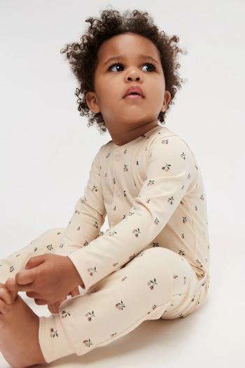 Bavlnené dupačky pre bábätká Liewood Birk Printed Pyjamas Jumpsuit LW19856