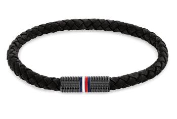 Tommy Hilfiger Čierny kožený náramok pre mužov Infinity 2790459
