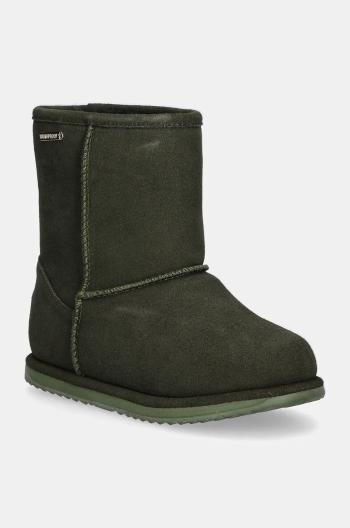 Detské semišové snehule Emu Australia Brumby Lo zelená farba, K10773