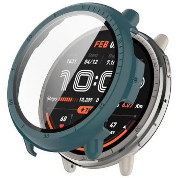 PC FULL COVER Plastový kryt so sklom pre Amazfit Active 2 zelený