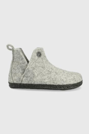 Detské vlnené papuče Birkenstock šedá farba
