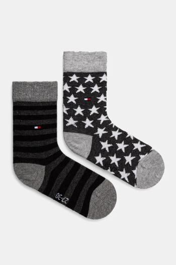 Detské ponožky Tommy Hilfiger čierna farba