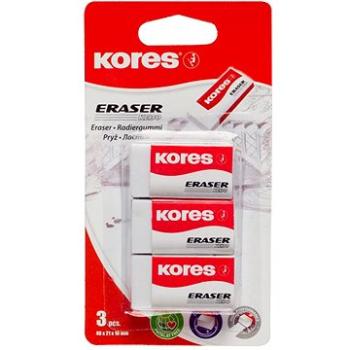 KORES KE30 40 × 21 × 10 mm, biela – balenie 3 ks (40311)