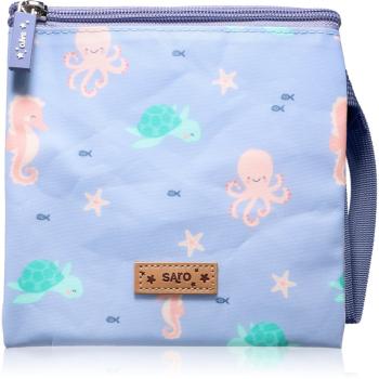 Saro Baby Sandwich Bag vrecúško na desiatu/olovrant Blue 17,5x17,5 cm 1 ks