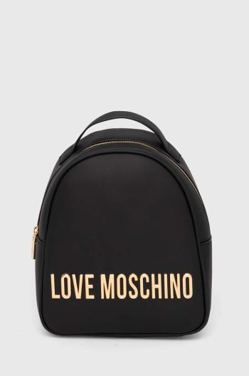 Ruksak Love Moschino dámsky, čierna farba, malý, s nášivkou, JC4197PP1LKD0000