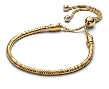 Pandora Pozlátený náramok s posuvným zapínaním Hádok Shine 563580C01-2
