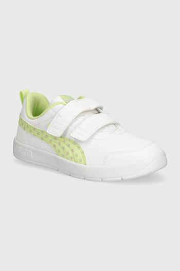 Detské tenisky Puma Courtflex V3 Dotty zelená farba, 398758