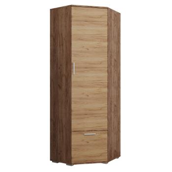NABBI Veneta CW rohová predsieňová skriňa craft tobacco / dub craft zlatý
