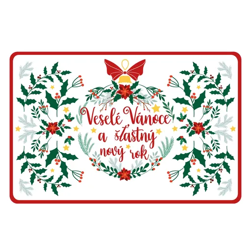 Plastové prestieranie TORO 28,5x44cm Veselé Vianoce