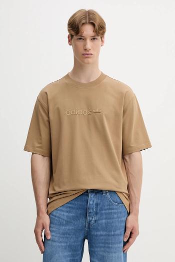 Tričko adidas Originals Essentials pánske, zelená farba, s potlačou, JW3538