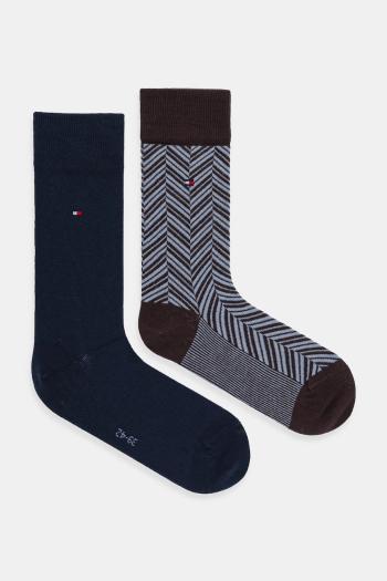 Ponožky Tommy Hilfiger 2-pak hnedá farba, 701236309
